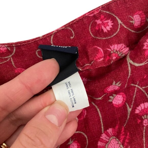 y2k Paisley linen ruffle floral tiered skirt Gap 6 - Picture 2 of 5